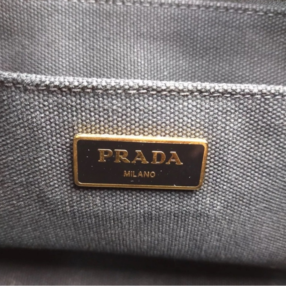 Prada Black Canapa Tote Bag - Picture 6 of 8